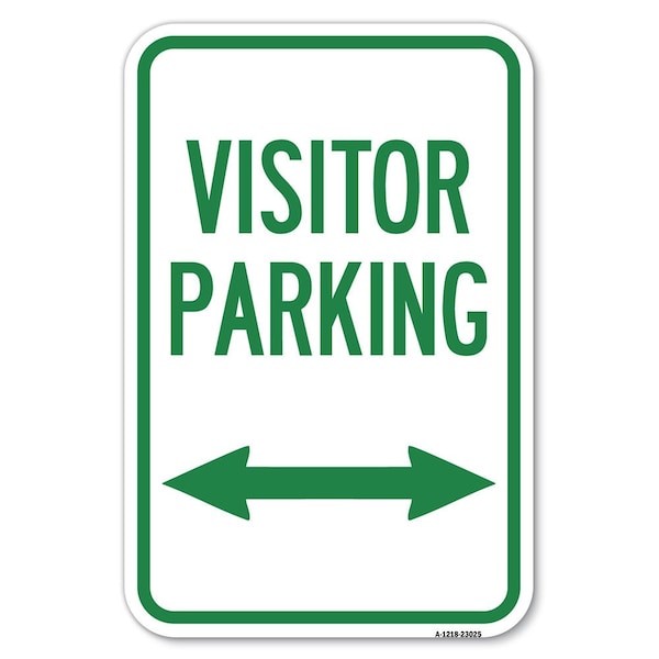 Signmission Reserved Parking Sign Visitor Parking A Heavy-Gauge Aluminum Sign, 12" x 18", A-1218-23025 A-1218-23025 - main